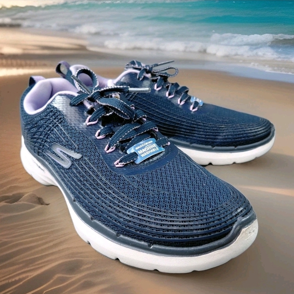 Skechers Go Walk 6 Women's Athletic Sneaker Shoe Blue 7.5